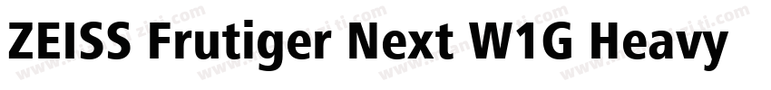 ZEISS Frutiger Next W1G Heavy Itali字体转换